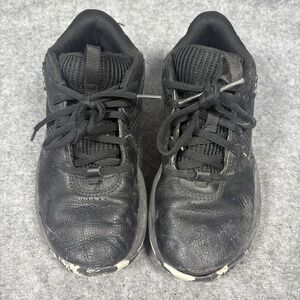 Under Armour Lockdown 6 Basketball Shoes 3Y Black Marbled Sole Leather